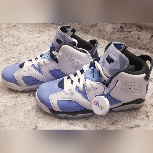 JORDAN 6 VI UNC *ICY* EXCELLENT COND 6.5Y 8-WOMEN'S NIKE AIR NORTH CAROLINA BLUE - Picture 1 of 11